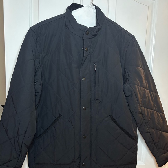 EUC JCREW SUSSEX Men's Black Quilted Jacket in Newport Navy size medium - Picture 1 of 15